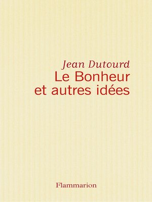 cover image of Le Bonheur et autres idées
